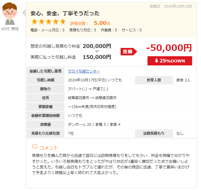 引越しの口コミ-全国377社の引っ越し業者の評判・見積もり料金を比較【引越し侍】-12-13-2024_10_54_AM